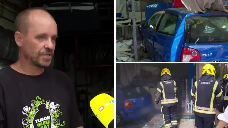 Vozaču koji se zabio u izlog trgovine je pozlilo? 'Nije nam jasno kako je uletio, moj brat ga je uspio probuditi'