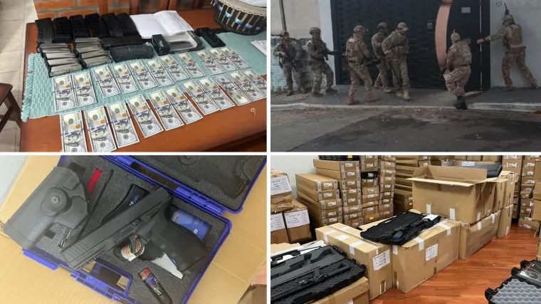FOTO Nema čega nema! Pištolja, pušaka i novca kao u priči: Akcijom u Brazilu pronađeno ilegalno hrvatsko oružje